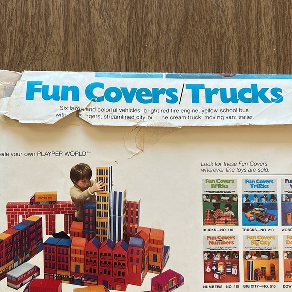 Vintage 70s Fun Covers Trucks & Downtown Milk Juice Carton Kids Craft DIY Kits - Picture 13 of 13